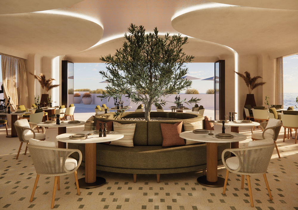 Fouquet's Mykonos — Standardized Hotel Image Sequence #3 — Primary Common Area