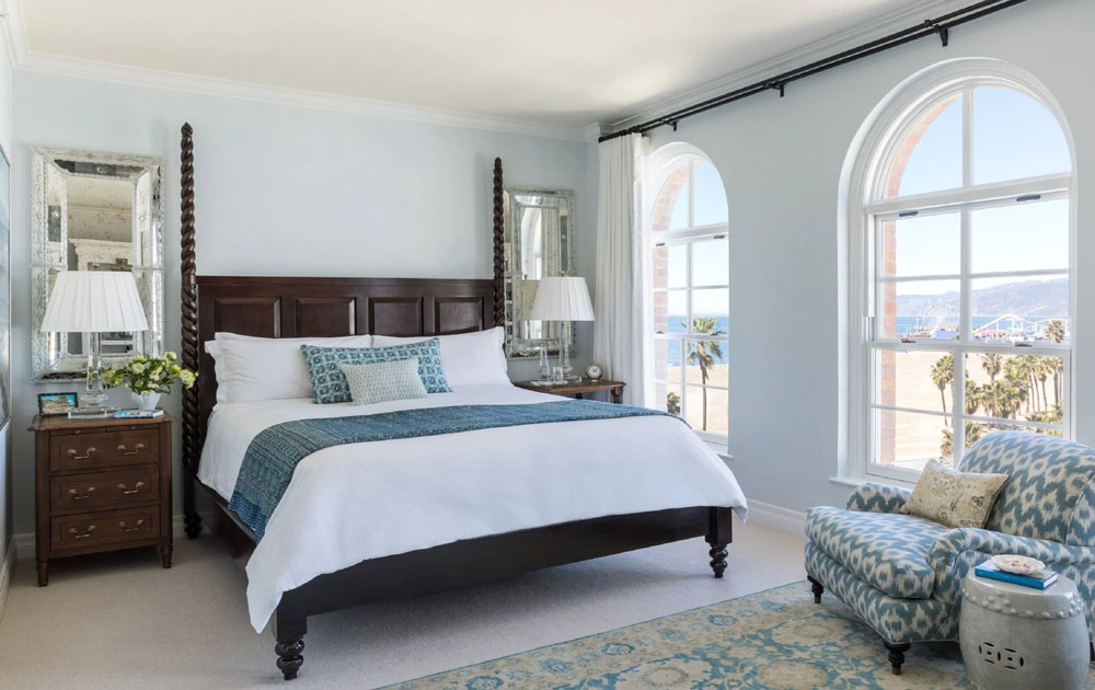 Primary guest room at Hotel Casa del Mar — full-room view, natural lighting, clear sightlines, PressBeyond standard