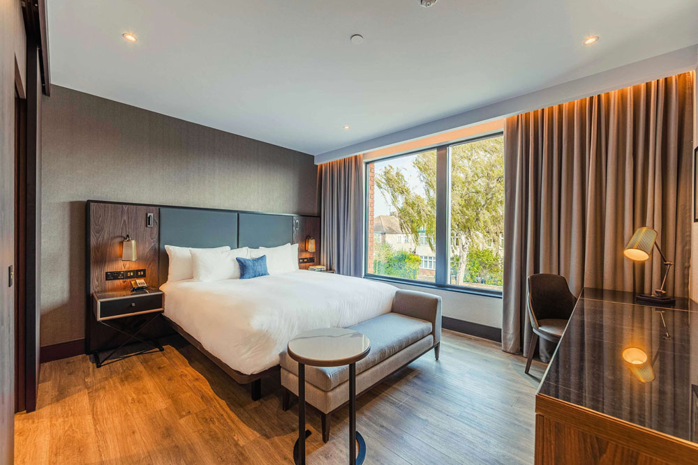 The Fellows House Cambridge, Curio Collection by Hilton — Standardized Hotel Image Sequence #2 — Primary Guest Room
